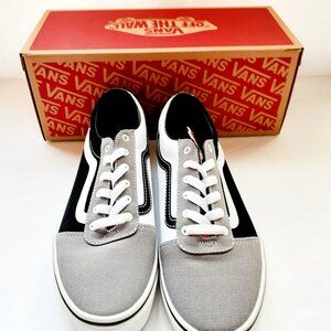 Vans Kids Shoes Skate Black Gray Lace Up Ward Boys Girls Unisex 5 Youth New